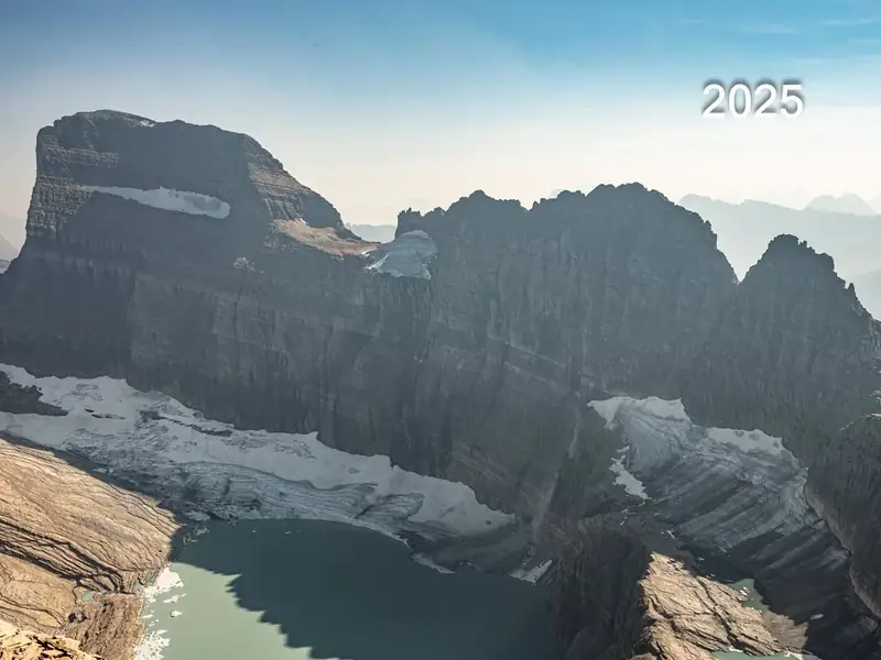 Grinnell Glacier from Upper Grinnell Ridge in 2025