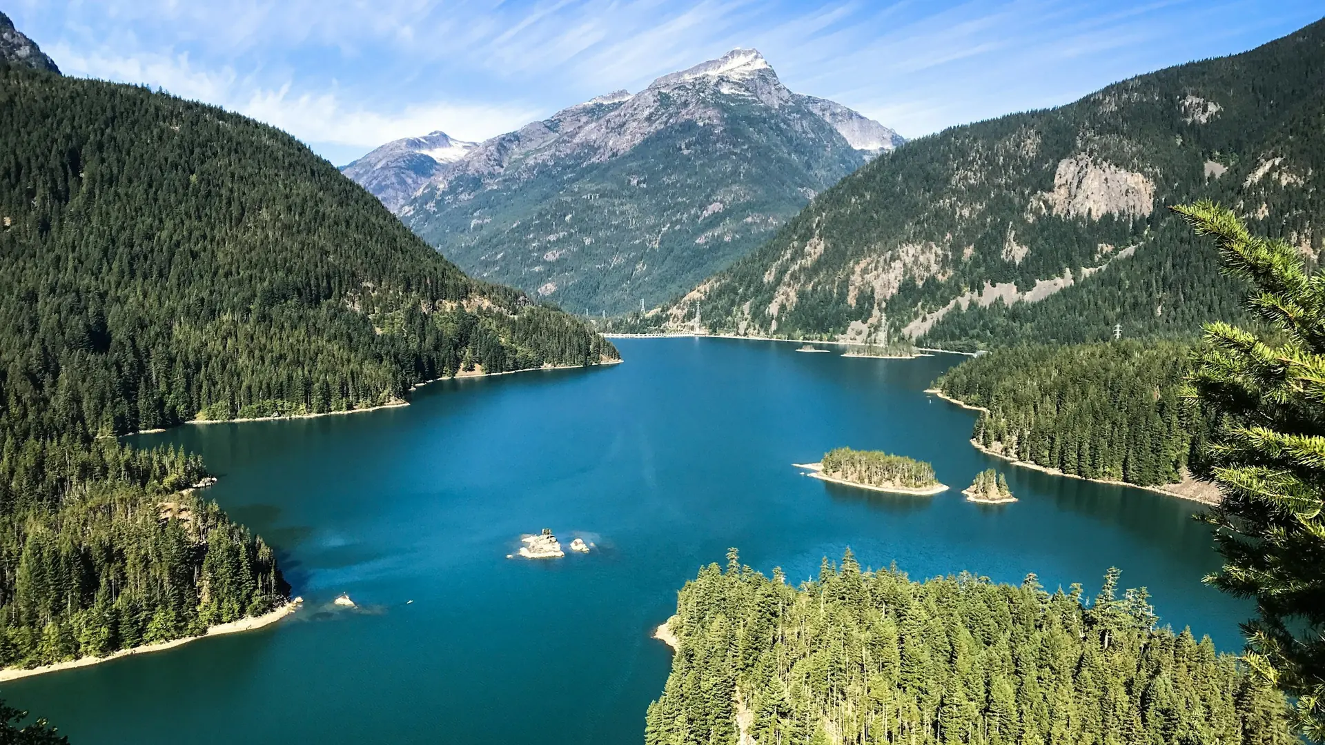 Aerial photography of mountain and river