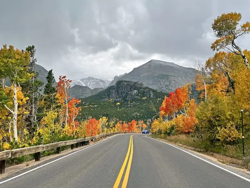 Bear Lake Road in September with Fall Colors